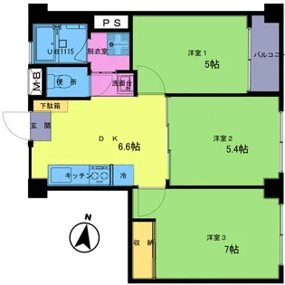 オリエンタル大森【4階】の間取り