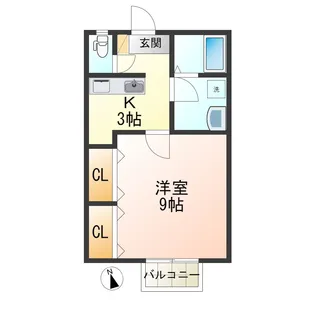 ライクタウン飯田A【1階】の間取り