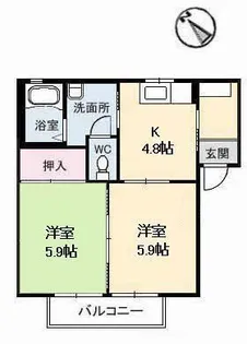 レジデンス新涯 B棟【1階】の間取り