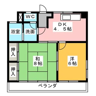 シルバーハイム名四【3階】の間取り