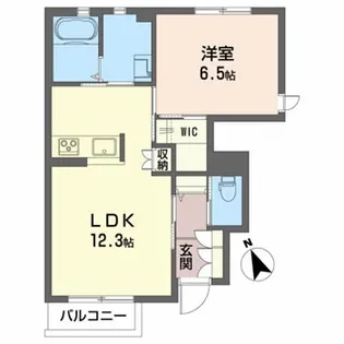 シャーメゾン城西【1階】の間取り