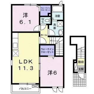 ピース・ユー【2階】の間取り