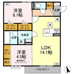 TORISIA加納南陽【1階】の間取り