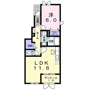 フィオーレ【1階】の間取り