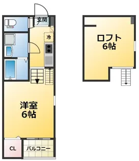 ハーモニーテラス下新庄【1階】の間取り