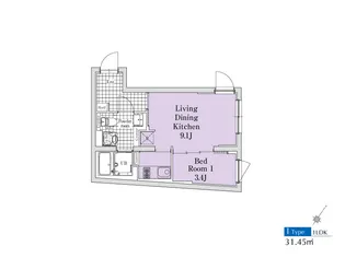 OAK VILLA SOU目黒【4階】の間取り