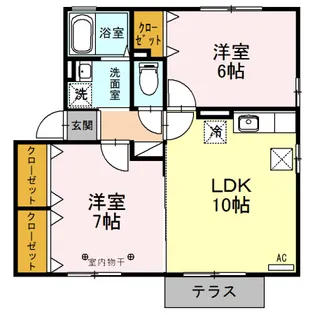 コーポ栄 III【2階】の間取り