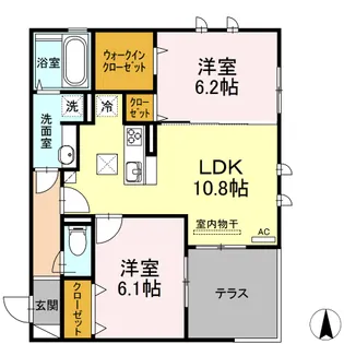ティーズ テラス 大倉山【3階】の間取り