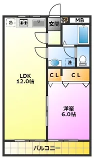 エンゼル元住吉【1階】の間取り