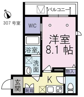メゾン本八幡駅前【3階】の間取り