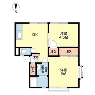 チェリータウンB棟【1階】の間取り