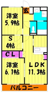 ランドロードU【2階】の間取り