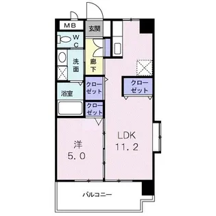 エレガンテむつみ【2階】の間取り