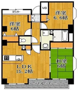 ラ・パラドール中山【4階】の間取り