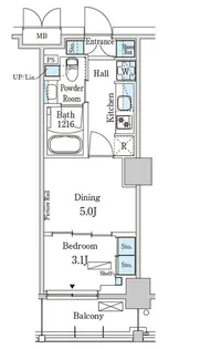 パークアクシス本所吾妻橋サウスレジデンス【3階】の間取り