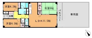 サニーハウス行徳【1階】の間取り