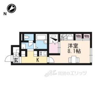 レオパレス私市【1階】の間取り