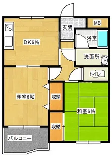 長堀マンション【3階】の間取り
