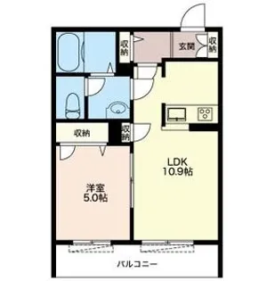 Lumiere新宿【1階】の間取り