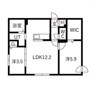 サクランシェ宮の沢【1階】の間取り