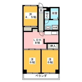 エルムヒルズNARUSAWA【5階】の間取り