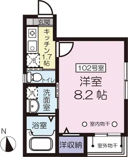 セゾン・フルーレ【1階】の間取り