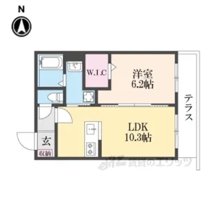 フリーガーデン【1階】の間取り