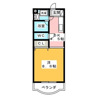 ラ・ミニヨン【2階】の間取り