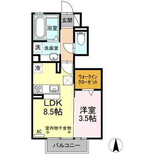 e・Lavie木曽川【1階】の間取り