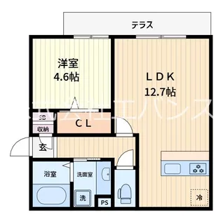 ノーブルヴィラ錦町II【1階】の間取り