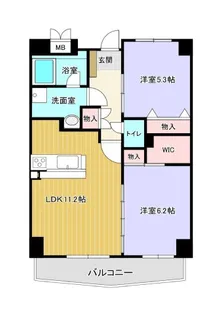 マリンコート本郷【4階】の間取り