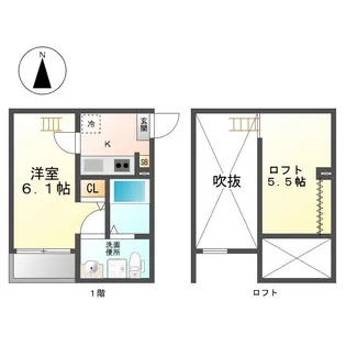 Core Kanayama(コアカナヤマ)【2階】の間取り