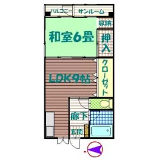 コーポ秋吉【3階】の間取り