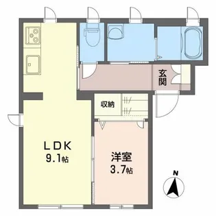 シャーメゾンマルエ【1階】の間取り
