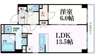 CALM姉小路通【2階】の間取り