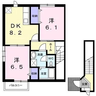 エランドールA【2階】の間取り