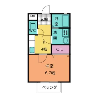 ライフ梅森台【2階】の間取り
