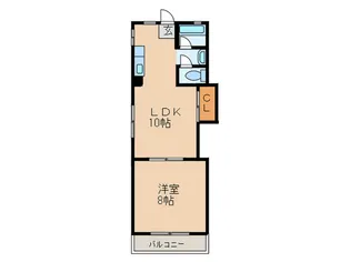大和コーポ第3【4階】の間取り