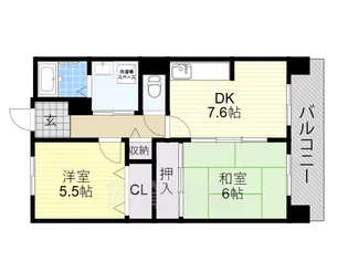 コーシャハイツ相生【3階】の間取り