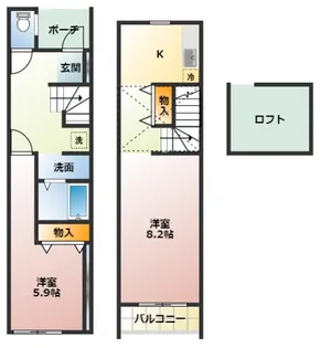 ルナセードル【1階】の間取り