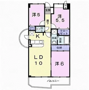 ソレアード【3階】の間取り