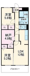 ダイヤモンド・シャワー【3階】の間取り
