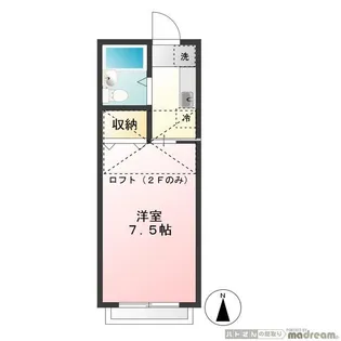 御殿坂コーポ【1階】の間取り
