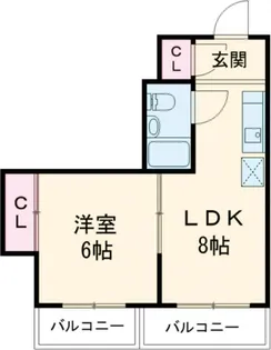 パークス熊谷【2階】の間取り