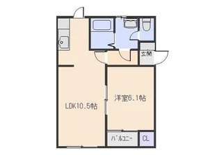 クイーンズパレス高水寺【1階】の間取り
