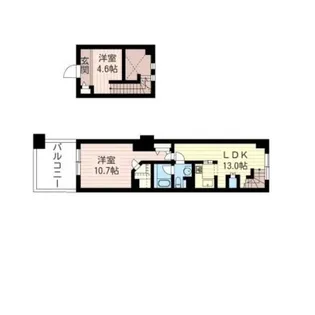 レジデンスシャルマン月島の間取り