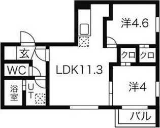 レジェーロ【2階】の間取り