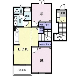 グラシュ・プレーヌB【2階】の間取り