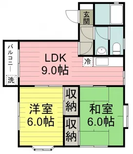 シーザーズパレス狭山【2階】の間取り