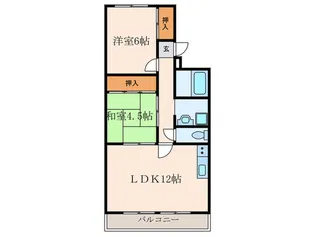 グランデ-ジ武庫川【3階】の間取り